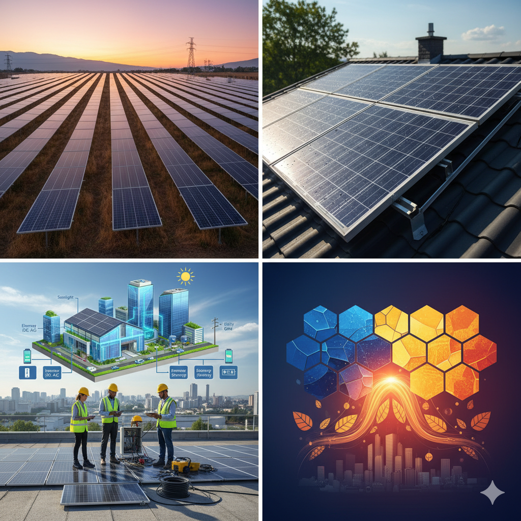 Panneaux solaires sur immeuble